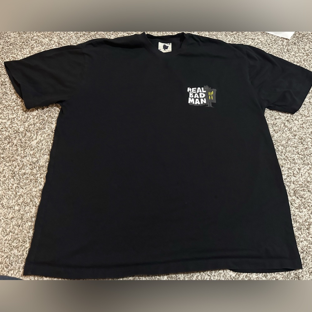 Real Bad Man Who Goes There T-Shirt 'Black' - SZ XXL Organic Cotton